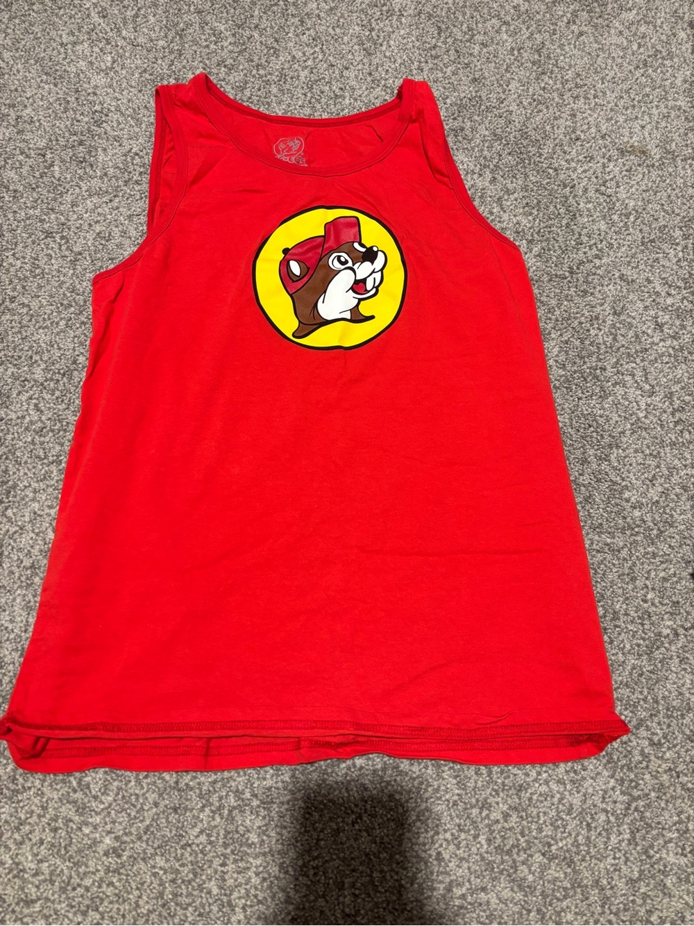 Buc-ee’s Wonen’s Red Tank Top with Buc-ee Logo (M)